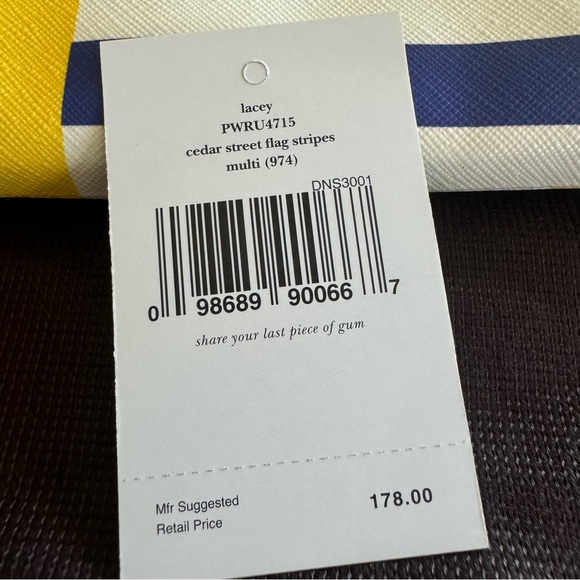 Kate Spade Story Book Cedar Street Flag Stripes Wallet NWT - Picture 9 of 14